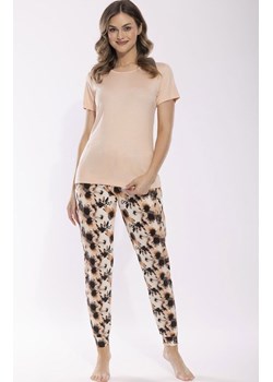 Dwuczęściowa piżama damska 368, Kolor brzoskwiniowy-wzór, Rozmiar L, leptir ze sklepu Primodo w kategorii Piżamy damskie - zdjęcie 188773906