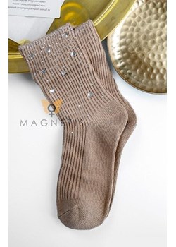 Bawełniane skarpety damskie brązowe QR-5018 Serduszka Dżety, Kolor beżowy, Rozmiar uniwersalny, Magnetis ze sklepu Primodo w kategorii Skarpetki damskie - zdjęcie 188774745