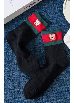 Skarpety damskie czarne YN5045 Miś, Kolor czarny, Rozmiar uniwersalny, Magnetis ze sklepu Primodo w kategorii Skarpetki damskie - zdjęcie 188774756