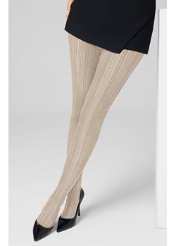 Marilyn rajstopy żakardowe z pionowym wzorem kremowe 60 DEN Diana F01, Kolor kremowy, Rozmiar 1/2, Marilyn ze sklepu Primodo w kategorii Rajstopy - zdjęcie 188774867
