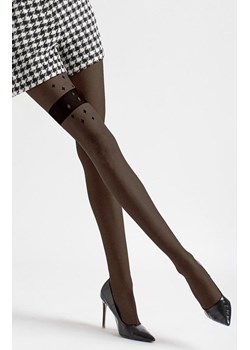 Marilyn gładkie rajstopy z wzorem na udzie czarne 20 DEN Emmy Z05, Kolor czarny, Rozmiar 1/2, Marilyn ze sklepu Primodo w kategorii Rajstopy - zdjęcie 188775227