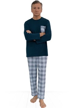 Bawełniana piżama męska Ignacy III 416 01, Kolor zielony-kratka, Rozmiar 2XL, MARTEL ze sklepu Primodo w kategorii Piżamy męskie - zdjęcie 188775768