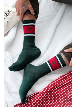Skarpetki Męskie Świąteczne Prążek z choinką 1290.040, Kolor zielono-czerwony, Rozmiar 43-46, Milena ze sklepu Primodo w kategorii Skarpetki męskie - zdjęcie 188776518
