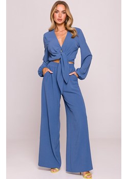 Moe długie spodnie damskie letnie jeansowe M862, Kolor jeans, Rozmiar L, MOE ze sklepu Primodo w kategorii Spodnie damskie - zdjęcie 188777598