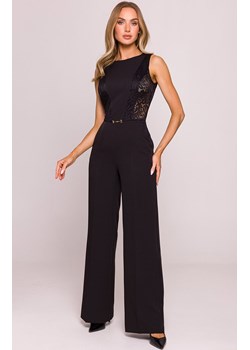 Moe kombinezon damski z koronkowymi wstawkami czarny M866, Kolor czarny, Rozmiar L, MOE ze sklepu Primodo w kategorii Kombinezony damskie - zdjęcie 188777658