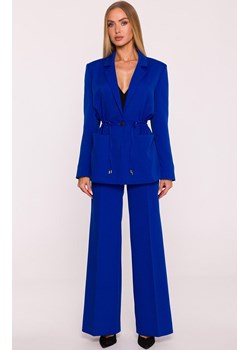 Moe spodnie damskie z szerokimi nogawkami chabrowe M875, Kolor chabrowy, Rozmiar L, MOE ze sklepu Primodo w kategorii Spodnie damskie - zdjęcie 188777768