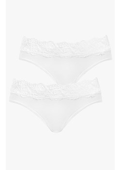 2-pack figi damskie bawełniane z koronkową talią białe Viola, Kolor biały, Rozmiar S, Pierre Cardin ze sklepu Primodo w kategorii Majtki damskie - zdjęcie 188780129