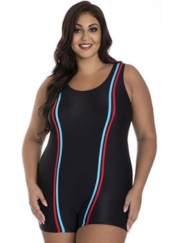 Jednoczęściowy strój kąpielowy wyszczuplający ze spodenkami plus size 608/01, Kolor czarny, Rozmiar 6XL, Primo ze sklepu Primodo w kategorii Stroje kąpielowe - zdjęcie 188780146