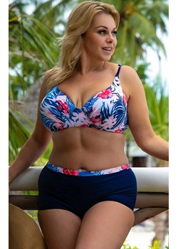 Dwuczęściowy strój kąpielowy ze spodenkami 430/06, Kolor granatowy-wzór, Rozmiar XL, Primo ze sklepu Primodo w kategorii Stroje kąpielowe - zdjęcie 188780226