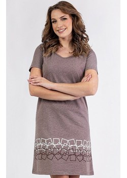 Bawełniana koszula nocna brązowa 156, Kolor brązowy, Rozmiar S, Regina ze sklepu Primodo w kategorii Koszule nocne - zdjęcie 188780315