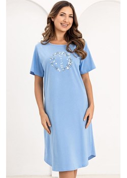 Bawełniana koszula nocna damska niebieska 176, Kolor niebieski, Rozmiar M, Regina ze sklepu Primodo w kategorii Koszule nocne - zdjęcie 188780347