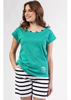 Krótka piżama damska zielona 697, Kolor zielony-wzór, Rozmiar S, Regina ze sklepu Primodo w kategorii Piżamy damskie - zdjęcie 188780399