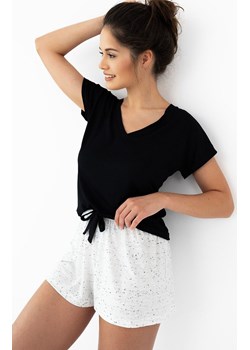 Krótka piżama damska Cora, Kolor czarno-szary, Rozmiar S, SENSIS ze sklepu Primodo w kategorii Piżamy damskie - zdjęcie 188781345