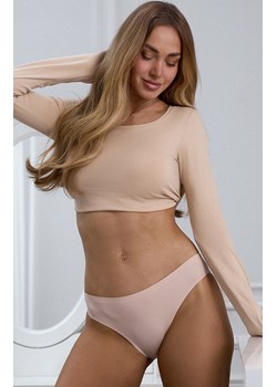 Bezszwowe figi damskie beżowe BASIC, Kolor beżowy, Rozmiar S, PURE SIN ze sklepu Primodo w kategorii Majtki damskie - zdjęcie 188781798