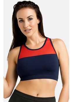 Top damski sportowy czerwono-granatowy Lino, Kolor czerwono-granatowy, Rozmiar L, Teyli ze sklepu Primodo w kategorii Biustonosze - zdjęcie 188783818