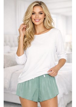 Dwuczęściowa piżama damska biało-zielona Jolie, Kolor biało-zielony, Rozmiar S, Momenti per me ze sklepu Intymna w kategorii Piżamy damskie - zdjęcie 188786078