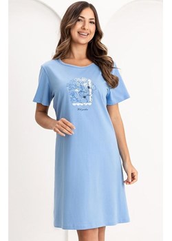 Bawełniana koszula damska niebieska 174, Kolor niebieski, Rozmiar M, Regina ze sklepu Intymna w kategorii Koszule nocne - zdjęcie 188786096