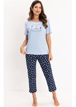 Bawełniana piżama damska niebieska 733, Kolor niebiesko-granatowy, Rozmiar M, Regina ze sklepu Intymna w kategorii Piżamy damskie - zdjęcie 188786108