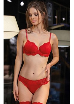 Koronkowy komplet bielizny z figami czerwony Delice, Kolor czerwony, Rozmiar 80B/38, Sielei ze sklepu Intymna w kategorii Komplety bielizny damskiej - zdjęcie 188786166
