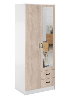 Skandynawska szafa uchylna biały + dąb sonoma  - Larimox ze sklepu Edinos.pl w kategorii Szafy - zdjęcie 188786195