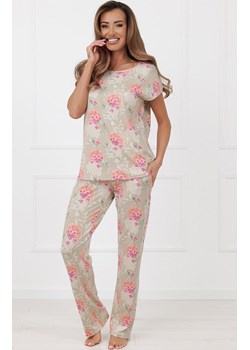 Piżama damska z długimi spodniami Harmonia, Kolor beżowy-wzór, Rozmiar S, Italian Fashion ze sklepu Primodo w kategorii Piżamy damskie - zdjęcie 188786366