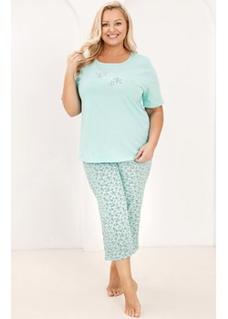 Bawełniana piżama damska plus size zielona 736, Kolor zielony, Rozmiar XXL, Regina ze sklepu Primodo w kategorii Piżamy damskie - zdjęcie 188786426