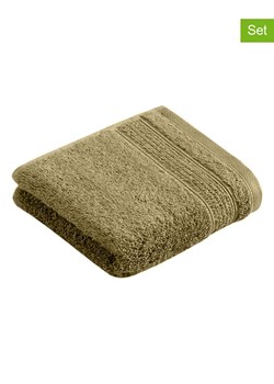 Vossen Ręczniki (2 szt.) "Balance" w kolorze khaki dla gości ze sklepu Limango Polska w kategorii Ręczniki - zdjęcie 188787656