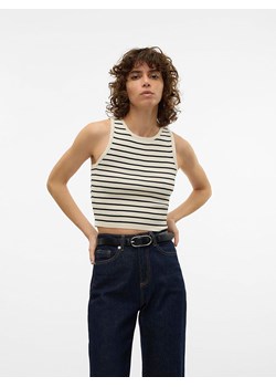 Vero Moda Top "Ginny" w kolorze kremowo-czarnym ze sklepu Limango Polska w kategorii Bluzki damskie - zdjęcie 188788425
