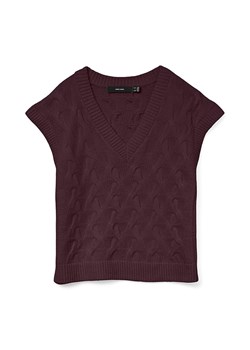 Vero Moda Bezrękawnik w kolorze bordowym ze sklepu Limango Polska w kategorii Swetry damskie - zdjęcie 188790288