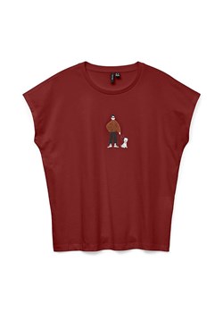 Vero Moda Koszulka w kolorze bordowym ze sklepu Limango Polska w kategorii Bluzki damskie - zdjęcie 188790938