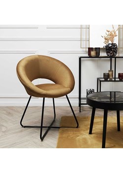 Rétro Chic Fotel "Giulia" w kolorze żółtym - 52 x 84 x 67 cm ze sklepu Limango Polska w kategorii Pufy i siedziska - zdjęcie 188791305