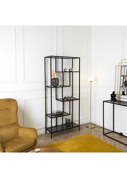 Rétro Chic Regał stojący w kolorze czarnym - 80 x 180 x 30 cm ze sklepu Limango Polska w kategorii Regały i witryny - zdjęcie 188791397