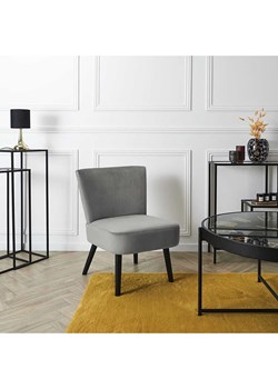 HYGGE Fotel "Giulia" w kolorze szarym - 55 x 76 x 63 cm ze sklepu Limango Polska w kategorii Pufy i siedziska - zdjęcie 188791429