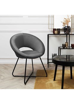 Rétro Chic Krzesło "Giulia" w kolorze szarym - 67 x 84 x 52 cm ze sklepu Limango Polska w kategorii Meble - zdjęcie 188791438