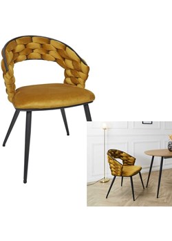 Rétro Chic Krzesło "Sawyer" w kolorze żółtym- 63 x 83 x 54 cm ze sklepu Limango Polska w kategorii Meble - zdjęcie 188791656