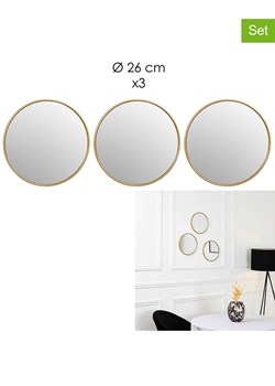 Rétro Chic Lustra ścienne (3 szt.) "Toronto" w kolorze złotym - Ø 26 cm ze sklepu Limango Polska w kategorii Lustra - zdjęcie 188791716