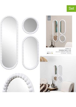 THE HOME DECO FACTORY Lustra (3 szt.) "Corfu" w kolorze białym ze sklepu Limango Polska w kategorii Lustra - zdjęcie 188791719