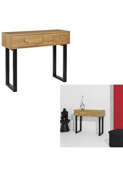 Rétro Chic Konsola "Calypso" w kolorze jasnobrązowym - 100 x 80 x 35 cm ze sklepu Limango Polska w kategorii Meble - zdjęcie 188791798