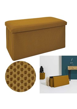 Rétro Chic Skrzynia "Atome" w kolorze musztardowym do siedzenia - 77 x 38 x 38 cm ze sklepu Limango Polska w kategorii Pufy i siedziska - zdjęcie 188791898