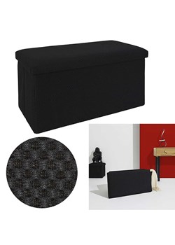 Rétro Chic Skrzynia "Atome" w kolorze czarnym do siedzenia - 77 x 38 x 38 cm ze sklepu Limango Polska w kategorii Pufy i siedziska - zdjęcie 188791907