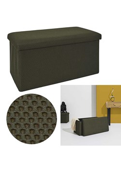 Rétro Chic Skrzynia "Atome" w kolorze khaki do siedzenia - 77 x 38 x 38 cm ze sklepu Limango Polska w kategorii Pufy i siedziska - zdjęcie 188791916