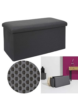 Rétro Chic Skrzynia "Atome" w kolorze szarym do siedzenia - 77 x 38 x 38 cm ze sklepu Limango Polska w kategorii Pufy i siedziska - zdjęcie 188791925