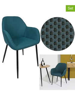 Rétro Chic Fotele (2 szt.) "Atome" w kolorze morskim - 55,7 x 85 x 59 cm ze sklepu Limango Polska w kategorii Meble - zdjęcie 188791979