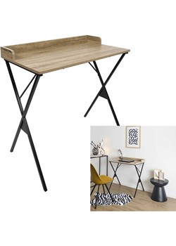 Rétro Chic Biurko w kolorze jasnobrązowo-czarnym - 80 x 80 x 48 cm ze sklepu Limango Polska w kategorii Stoliki kawowe - zdjęcie 188792165