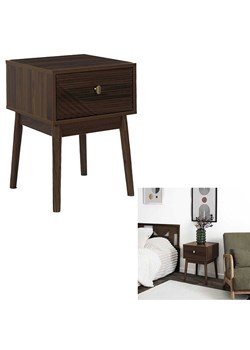 THE HOME DECO FACTORY Stolik nocny "Tiffany" w kolorze brązowym - 40 x 55 x 40 cm ze sklepu Limango Polska w kategorii Szafy - zdjęcie 188792245