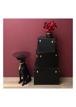 Rétro Chic Stolik w kolorze czarnym - wys. 66 x Ø 40 cm ze sklepu Limango Polska w kategorii Stoliki kawowe - zdjęcie 188792298