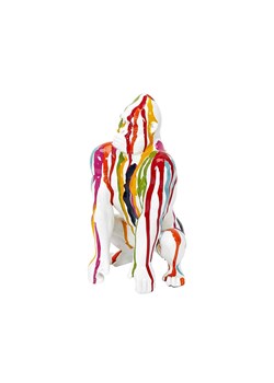 Rétro Chic Figurka dekoracyjna "Gorilla" w kolorze białym ze wzorem - wys. 24 cm ze sklepu Limango Polska w kategorii Dekoracje - zdjęcie 188792388