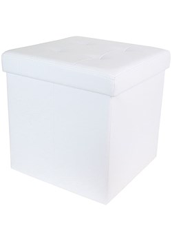 Rétro Chic Hocker w kolorze białym ze schowkiem - 38 x 38 x 38 cm ze sklepu Limango Polska w kategorii Pufy i siedziska - zdjęcie 188792485