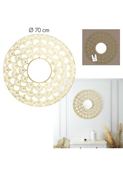 Rétro Chic Lustro "Ajoure" w kolorze złotym - Ø 70 cm ze sklepu Limango Polska w kategorii Lustra - zdjęcie 188792498