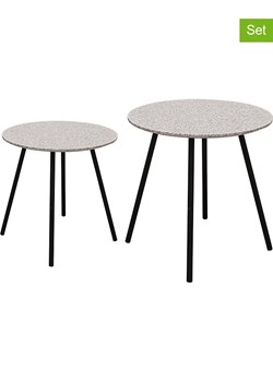 Rétro Chic Stoliki (2 szt.) w kolorze szaro-czarnym ze sklepu Limango Polska w kategorii Stoliki kawowe - zdjęcie 188792636